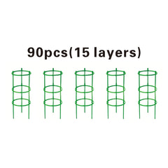 Adjustable Plant Climbing Frame Green Grid 5-15 Layer 30-90cm Lightweight Durable Gardening Stand for Home Garden