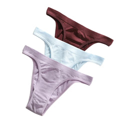 3Pcs/Set Women High Cut Brazilian Panties High Rise Seamless Underwear Soft Stretch Sports Soft Briefs Ladies Sexy Lingerie M-L