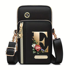 Huaben Letter Z Printed Fashion Casual Messenger Bag Change New Nylon Cloth New Mobile Phone Bag Women's Bag