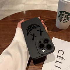 Smiling Devil Phone Case For iPhone 11 12 13 14 15 Pro Max Mini 7 8 Plus X XS Max XR Matte Shockproof Fashion Cases Back Cover