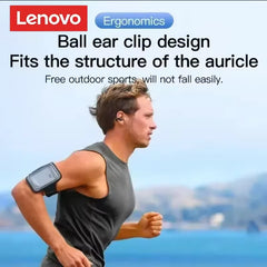 Lenovo Original T75 Sound Quality Wireless Headphones Bone Conduction Sports Bluetooth Earphones 9D HiFi Sound Touch Control