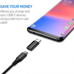 8pcs USB to USB C Adapter, USB Type C Female to USB Adapter, Micro USB