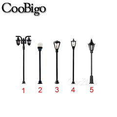 10pcs Micro Street Lamp Road Streetlight Mini Lamppost Light LED Lighting Miniature Model DIY Craft Garden Landscape  Decoration