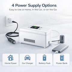 Portable Insulin Cooler Box 0-18°C Mini Fridge USB Rechargeable Travel Case with LCD Display 10200mAh