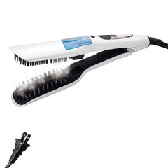 LCD Display Steam Hair Straightener PTC Heated Scalable Hair Straightener Brush Frizz-Free Fast Heating