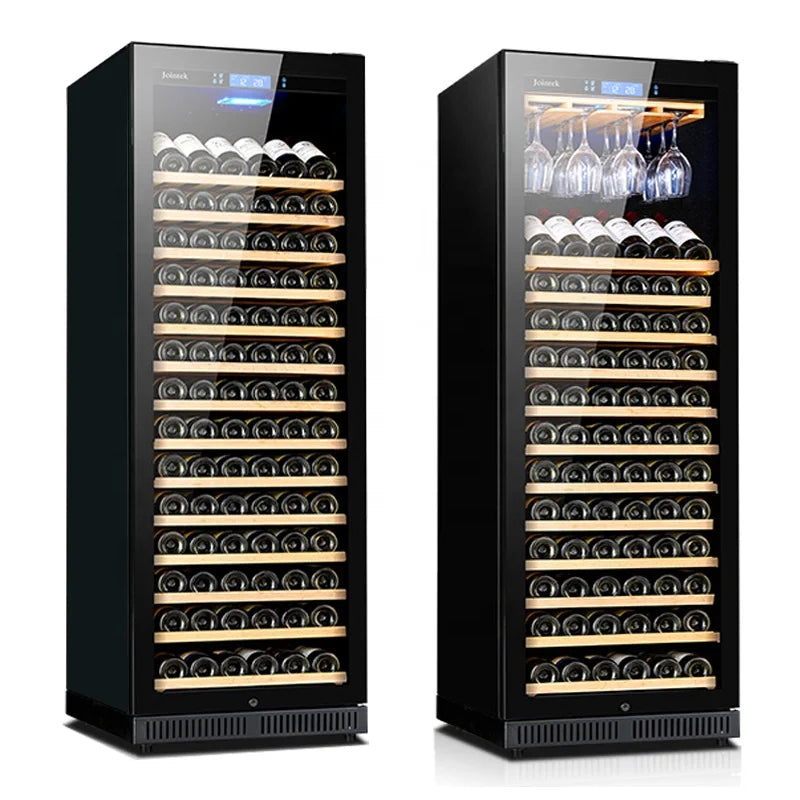 168 Bottle Built In Wine Cellar Horizontal Wine Cooler Fridge Kitchen Single Zone Refrigerator for Home Bar Club Storage