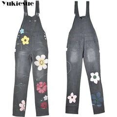 floral printed New Arrival Sleeveless Jumpsuit Jeans Sexy Bodysuit Women Denim Overalls Rompers Girls Pants Mom Jeans Ladies