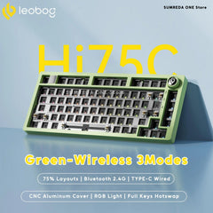 Leobog Hi75C Hi75 Hi75C Pro Aluminum Wireless Custom Mechanical Keyboard Kit Gaming Bluetooth 2.4G Wired Hotswap Gamer Keyboard