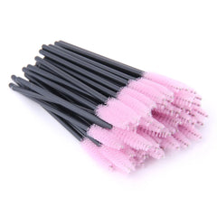 New 5/25/50Pcs Wholesale Crystal Eyelashes Brush Applicator Eyelash Brushes Plastic Mascara Wand Lashes Extension Makeup Beauty