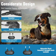 Wireless Dog Fence, Electric Dog Collar Fence,Pet Containment System, Adjustable Warning Strength, Rechargeable, Harmless and Su