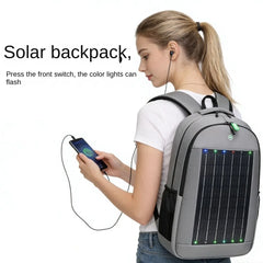 Solar Backpack Outdoor Charging Travel Travel Photovoltaic Backpack Led Lights Backpack Large Capacity Men And Women School Bags