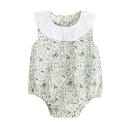 Sanlutoz Summer Cotton Baby Bodysuit Newborn Cute Plaid Clothing for Baby Girls Sleeveless Princess Toddler Infant Bodysuits