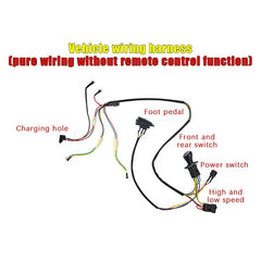 Children Electric Car DIY Modified Wires And Switch Kit With 2.4G Bluetooth RC And Controller For Baby Electric Car Self-made