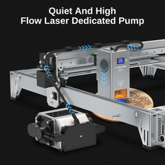 LASER TREE Air Assist Compressor DC 24V Laser Air Assist Pump for Laser Cutter and Engraver Adjustable 10-30 L/Min