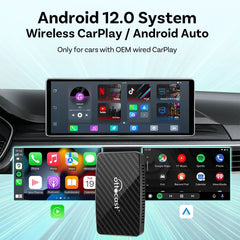 OTTOCAST Play2 Video Pro Wireless Carplay Adapter Android Auto Video Ai Box Built in Youtube Netflix for Car with Wired Carplay
