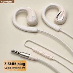 YX2 Clip-on Wired Control Type C&3.5mm Headphones 9D Surround Sound Bass Earbuds Sports Gaming Headset ENC Earphones For Samsung
