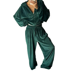 Casual Pants Suit Spring Autumn Cardigan Sweatshirts Sports Women
