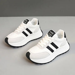 2026 Summer Thick-Soled Women Shoes Height-Increasing Women Sneakers Casual Skate Shoes Lace-Up Sports Running Shoes for Women