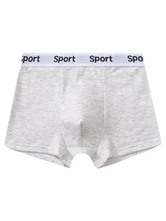 7 pieces mixed boys' underwear 8-14 years old solid color breathable soft stretch 95% cotton boy's boxer briefs
