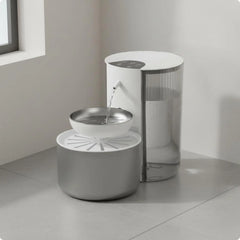 Clean Water Separator Fountain Two Reservoir Design 3L Feline Water Dispenser for Cats