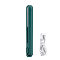 Heating Straightening Iron Mini 2 in 1 Hair Straightener USB Ceramics Heating Straightening Curling Flat Iron