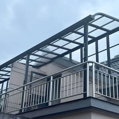 Clear Polycarbonate Awning Door Window Canopy Rain Cover Sunshade UV Protection Outdoor Entrance Porch Shelter Modern