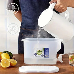 Large Capacity Refrigerator Beverage Dispenser with Spout, Easy Pour Spout, Great for Ice Lemonade, Fruit Teapot /Water Bottle