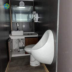 Outdoor Luxury Shower and Toilet Cabin with Mobile Bathroom Facilities for Camping and Events Restroom Trailer