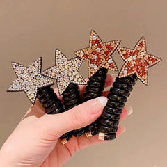 rope adult telephone cable ring Rabbit Cute Hair Ring Large Frosted Adult Hair Tie  head ring Children's telephone hephone Cable