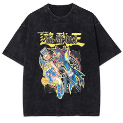 Yu Gi Oh Anime Print T-shirt Yugi Muto Manga Graphic T Shirt Men Women Clothing Summer Short Sleeve Tees Washed Cotton Tshirt