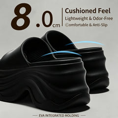 Women's outer wear height-increasing thick-soled EVA anti-slip sandals fashionable women's high-heeled slippers