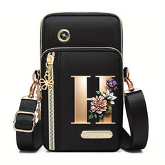 Huaben Letter Z Printed Fashion Casual Messenger Bag Change New Nylon Cloth New Mobile Phone Bag Women's Bag