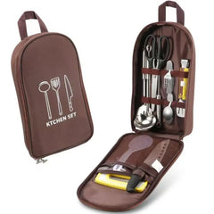 Camping Kitchen Utensil Organizer Bag, Waterproof Travel Storage Pouch