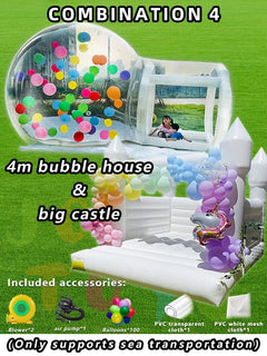 Aesthetic Clear Inflatable Balloon House Modern White Bubble House for Wedding Backdrop Baby Shower Party Event Decor