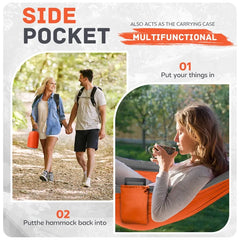 Camping Hammock Lightweight, Portable Hammocks Parachute Hammock with