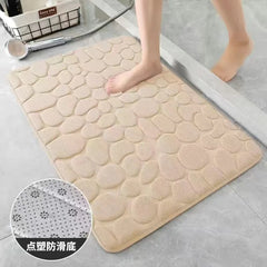 40x60cm/50x80cm Bath Rugs Mat Non Slip Cobblestone Embossed Carpets