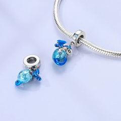 925 Sterling Silver Can Be Opened Pandant Easter Egg Charms Beads Fit