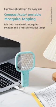 Mosquito Swatter Trap Mini USB UV Light Pest Control Electric Shock Mosquito Killer Lamp Portable Fly Bug Zapper Summer