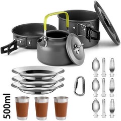 2-3 Person Non-Stick Camping Cookware Set, Portable Outdoor Picnic