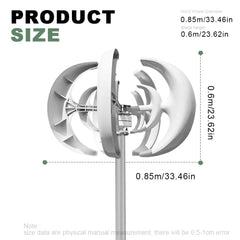 3000W Wind Turbie Generator 12V 24V 48V With Free MPPT Controller PV Solar Panel Off Grid System Free Energy 220V For Home