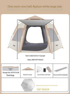 캠핑용품 땡처리 6-8 Person Camping Equipment Tent Waterproof Windproof Sun Shelter Instant Setup Family Tent for Outdoor