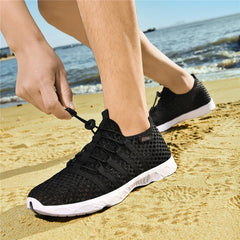 Men's Mesh Breathable Casual Shoes, Outdoor Beach Water Shoes, Lightweight Suixi Shoes