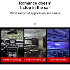 Romantic LED Starry Sky Night Light USB Powered Saturn Galaxy Projector Lamp for Car Roof Party Room Ceiling Decor Plug and Play