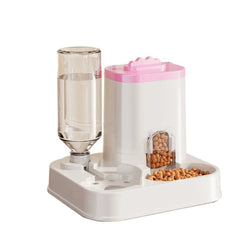 Automatic Cat & Dog Water Dispenser with Integrated Food Basin No