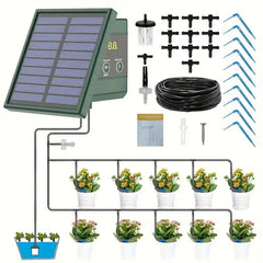 New DIY Square Solar Drip Irrigation System With 10 Drip Heads Irrigation Belt For Gardens Courtyards Orchards