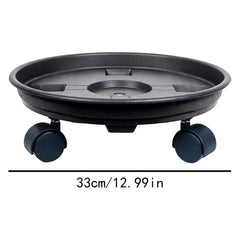 Heavy Duty Plant Holder 4 Wheel Rolling Planter Tray with Drainage Plant Pot Dolly Movable Base Home Garden Decorative Pot Stand