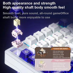 AULA L99 Intelligent Screen Mechanical Keyboard Bluetooth Wireless Tri-mode Night Gaming Laptop Keyboard 8000mAh Raindrop Switch