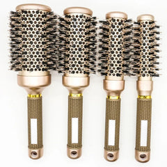 Round Ionic Hair Brush for Blow Dry Women Boar Bristles Hair Comb Ceramic Hairbrush Styling Tools For Drying Curly Hair Straight
