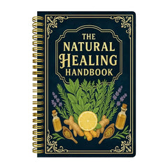 Gilded border plant healing deluxe coil book, herbal usage, daily soothing and practical manual for the body and mind