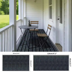 New 1pc Washable non-slip carpet, solid color striped kitchen door mat floor mat, suitable for bathroom, hallway, entrance,